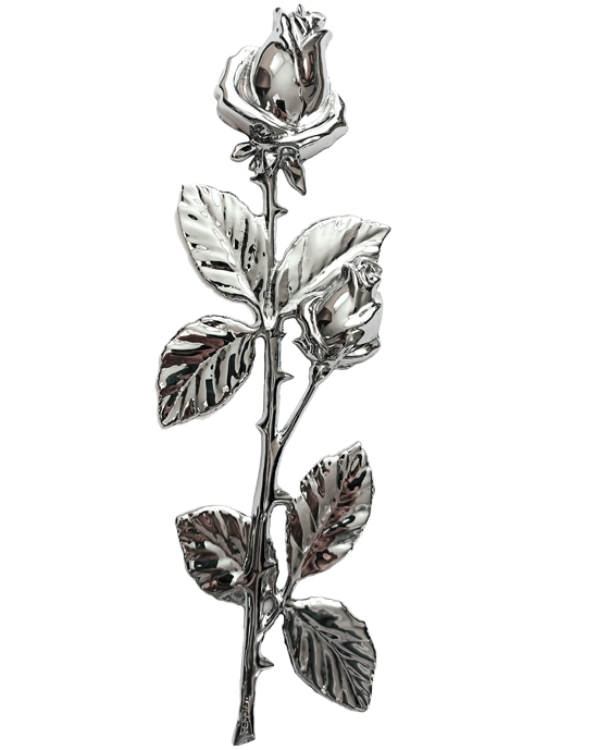 Caggiati хромированные цветы на памятник | ГранитТорг 